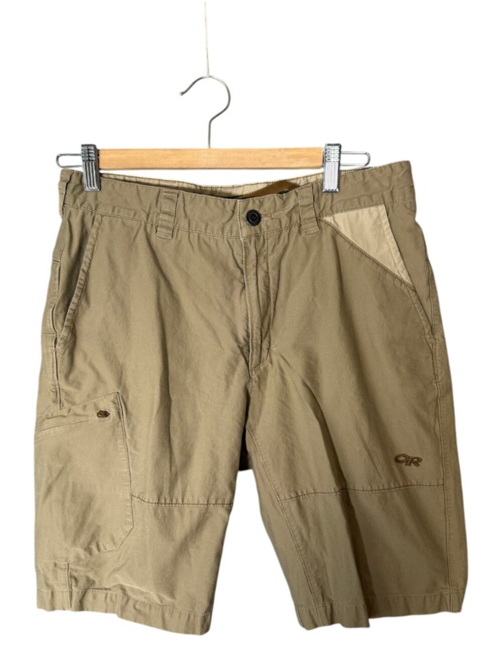 Outdoor Research Men's Quarry Shorts Beige Hiking Casual Stretch Cotton 32